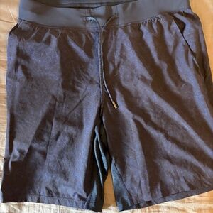 lululemon Men's Large T.H.E. Short 9" Linerless Night Sea Navy Blue W/Drawstring